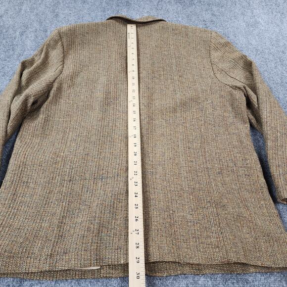 Territory Ahead Blazer Mens 44S Tan Brown Textured Silk Tweed Sport Coat Jacket - Picture 8 of 16